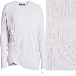 Something Navy Purple Knot Detail Pullover